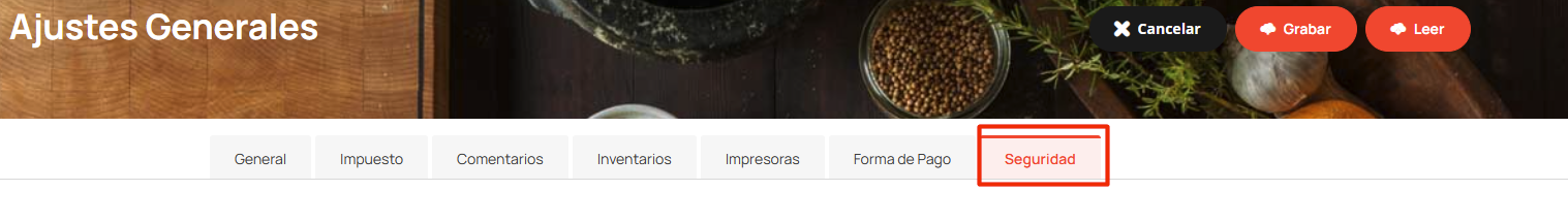 ajustes generales de toteat TRM