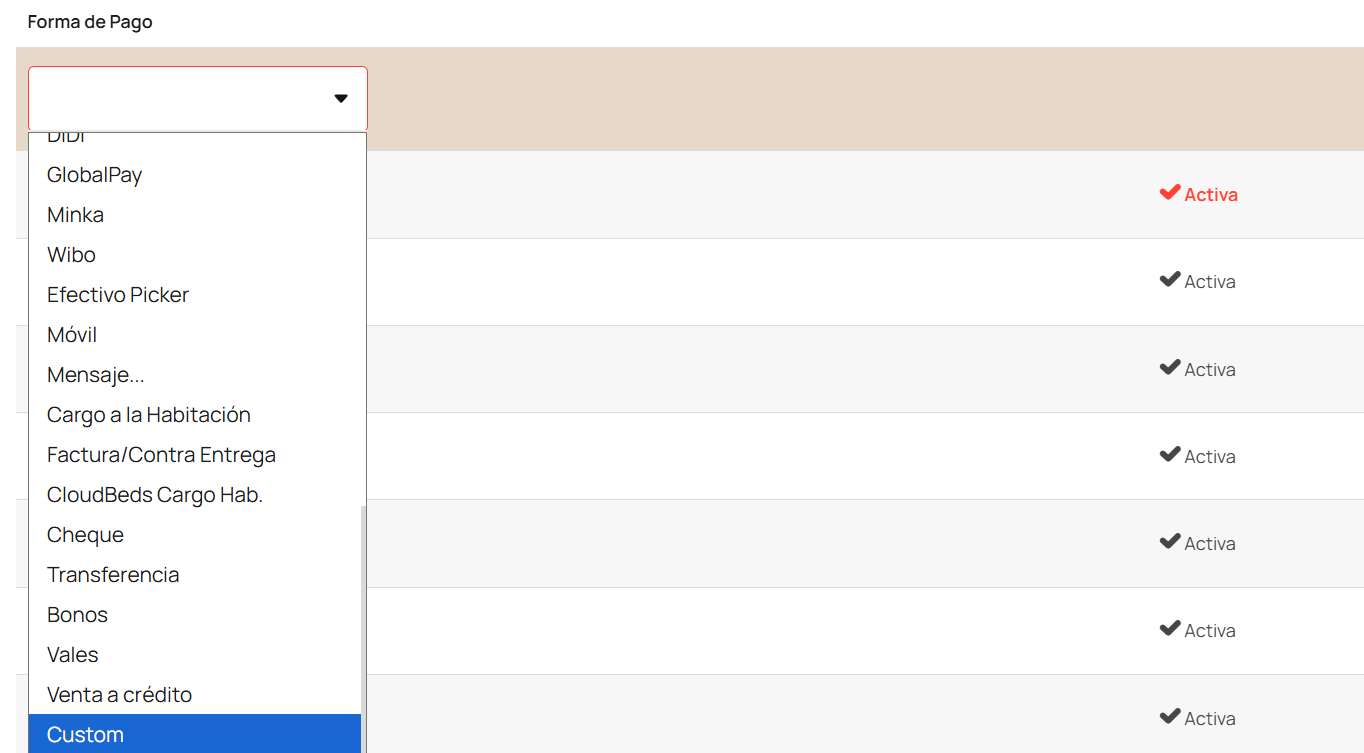 medios de pago personalizados en toteat