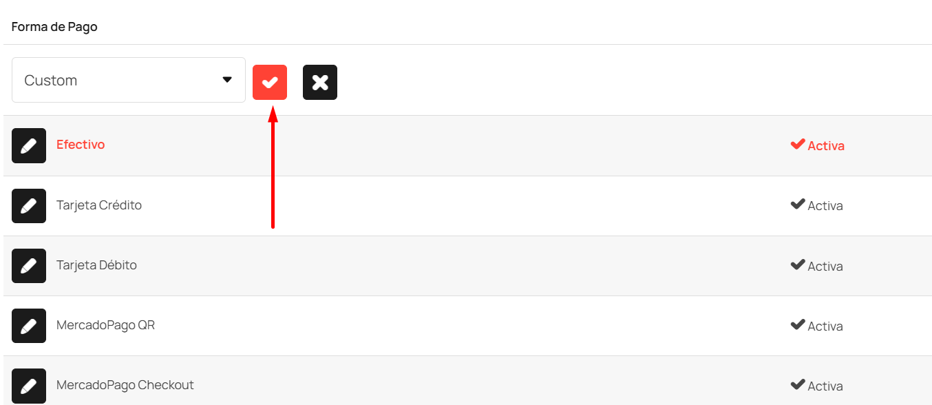 confirmar medio de pago en toteat
