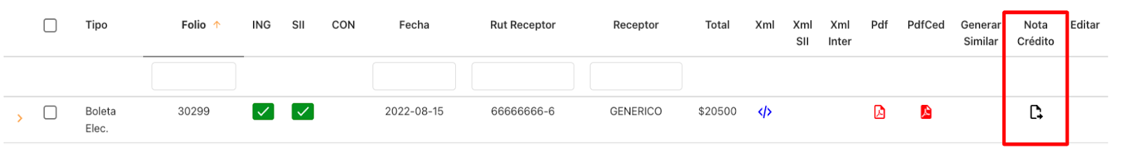 dte-admin-3 crear nota de credito