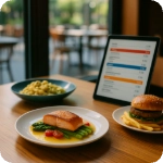 platos de menu de restaurante