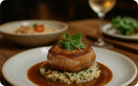 foto de un plato de menu de restaurante