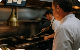 sistema de pantallas de cocina