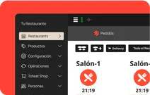 Interfaz de Toteat Restaurant Manager