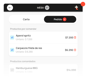 interfaz de toteat go